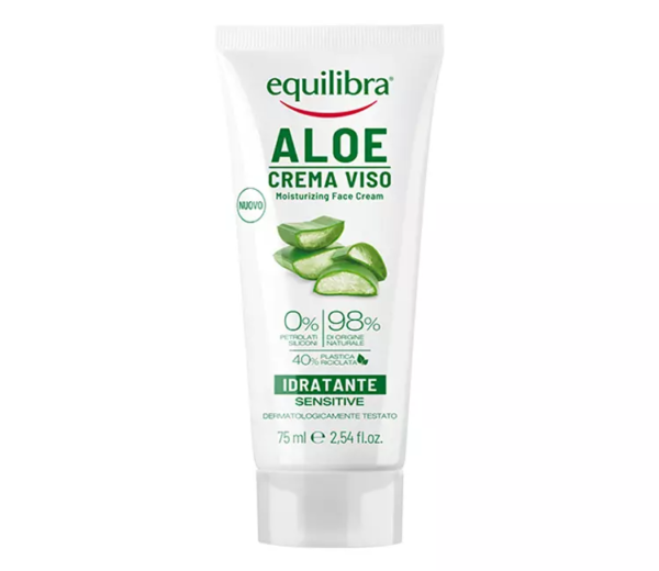 EQUILIBRA ALOE BELLEZA NATURALE ALOE drėkinamasis veido kremas, 75 ml