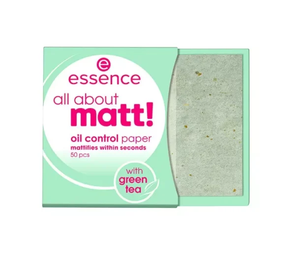 ESSENCE ALL ABOUT MATT OIL riebalų perteklių sugeriančios servetėlės, 50 vnt