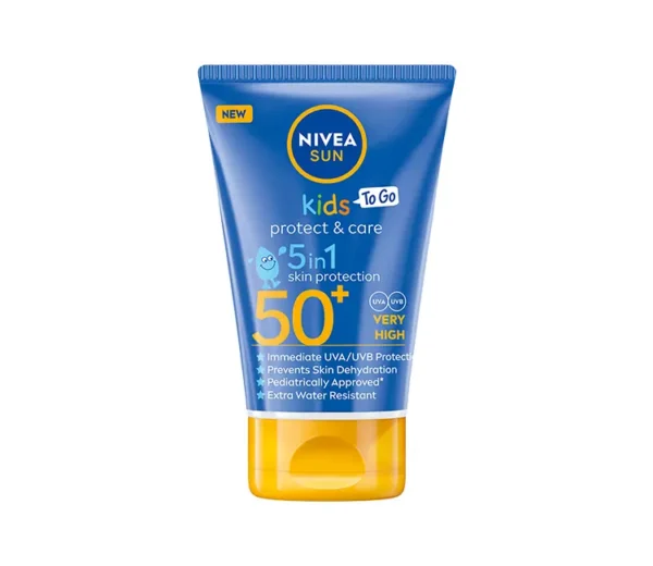 NIVEA SUN KIDS PROTECT & CARE PROTECTIVE losjonas nuo saulės vaikams SPF 50+ 50ml