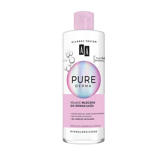 AA PURE DERMA raminantis odą pienelis makiažui pašalinti, 200 ml