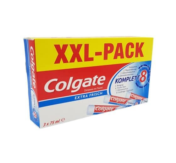 COLGATE EXTRA FRESH dantų pasta, 3 x 75 ml