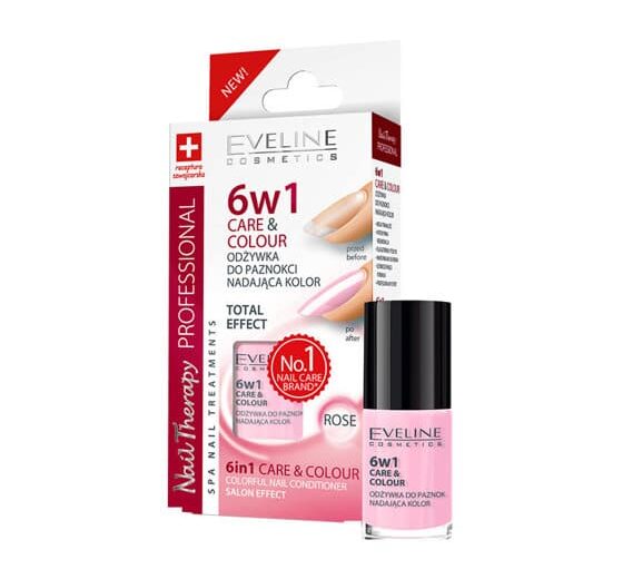 EVELINE NAIL THERAPY ROSE 6IN1 nagų kondicionierius, 5 ml