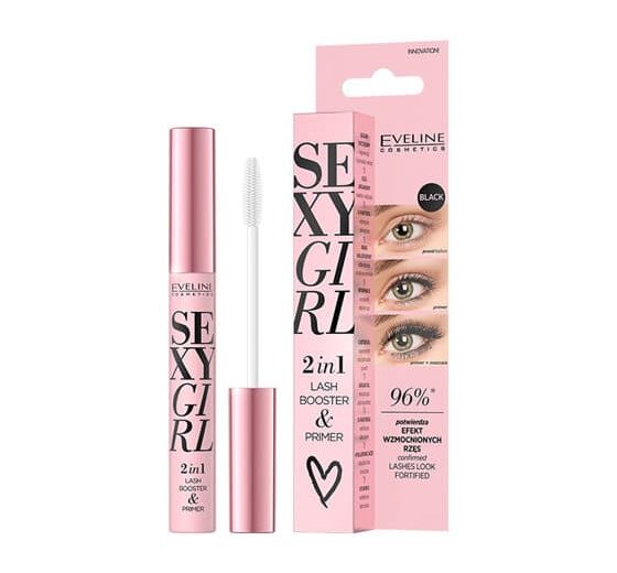 EVELINE SEXY GIRL 2IN1 blakstienų tušo pagrindas, 10 ml