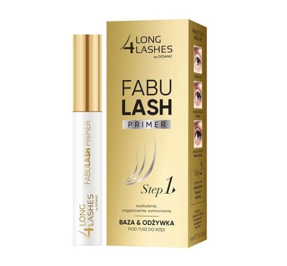 LONG4LASHES FABULASH PRIMER STEP 1 tušo pagrindas ir kondicionierius, 9 ml