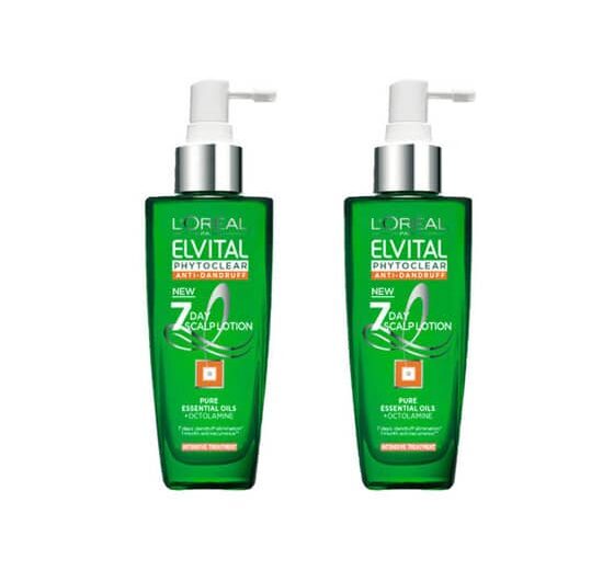 LOREAL ELVITAL PHYTOCLEAR losjonas galvos odai, 2 x 100 ml