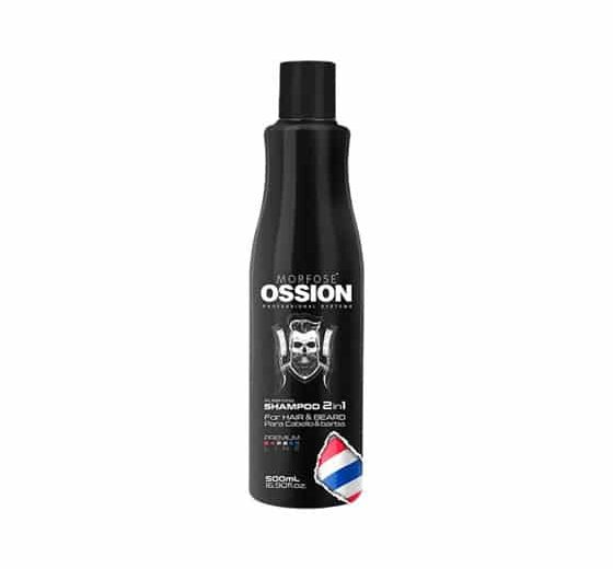 MORFOSE OSSION PREMIUM BARBER LINE 2in1 šampūnas plaukams ir barzdai, 500 ml