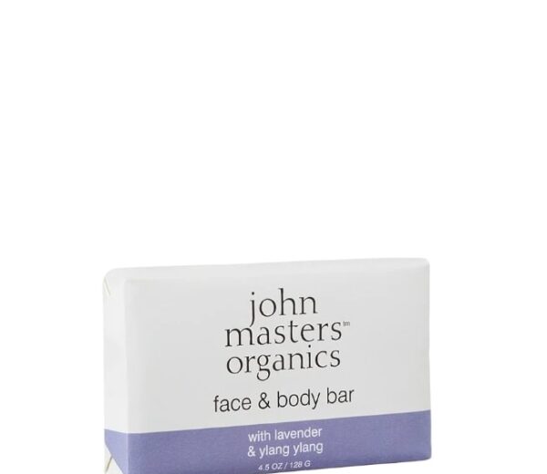 John Masters Organics Lavender Rose Geranium & Ylang Ylang muilas, 128 g